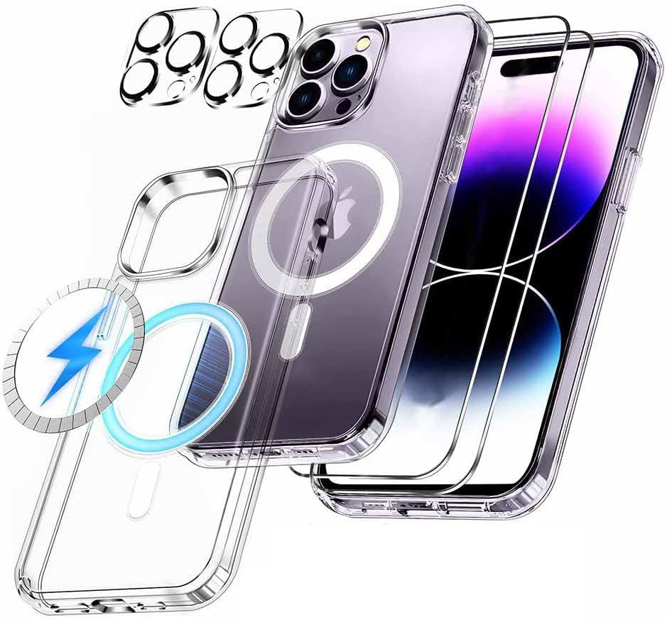 Sunnyway Tech 3 in 1 Combo Lens Protection Film/ Screen Protector and MagSafe Phone Case for iPhone 15